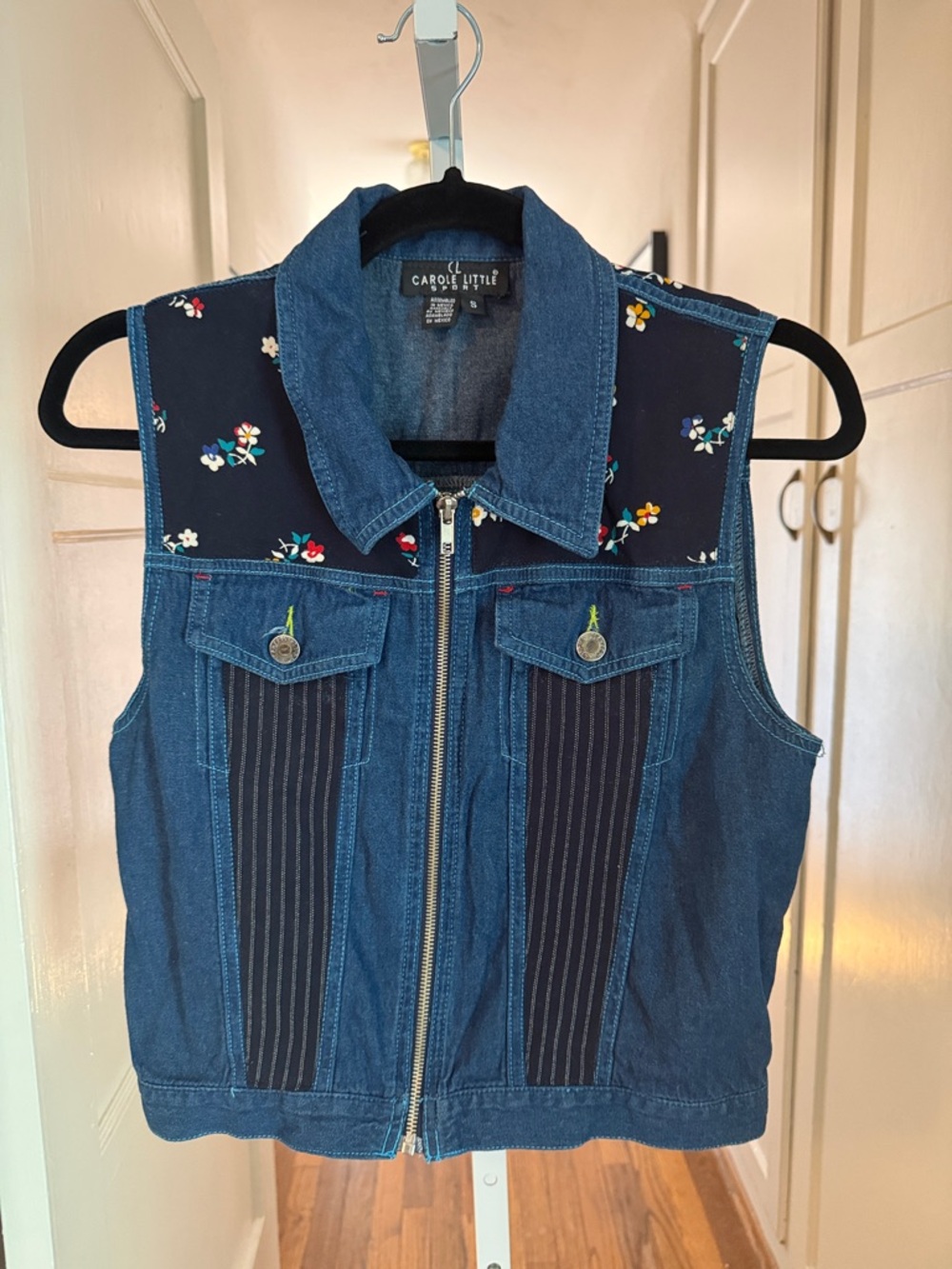 Vintage Carole Little Sport Denim Vest